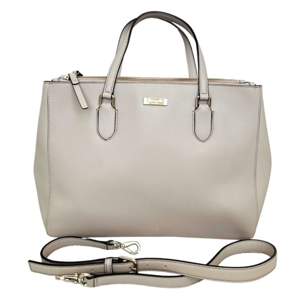 kate spade Handbag Tote Crossbody Gray Leather Laurel Way Leighann